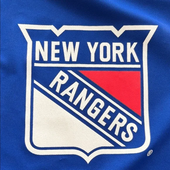 Like new! New York Rangers Kids Blue & Red Hockey Jersey and Mask - Picture 3 of 7